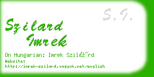 szilard imrek business card